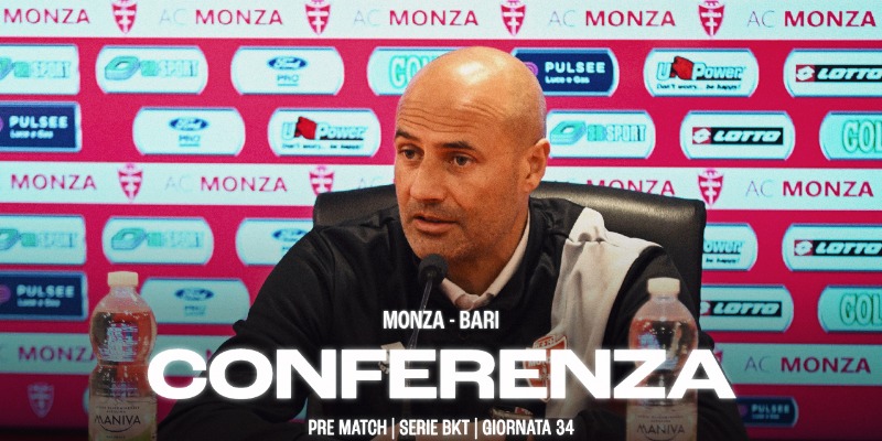 La conferenza di Mister Bianco prima di Monza-Bari