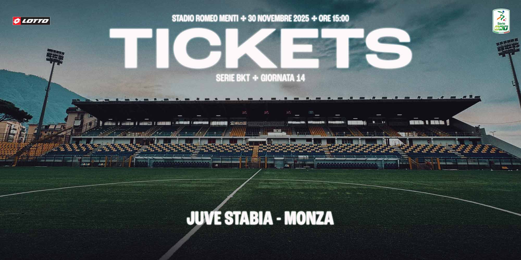 JUVE STABIA - MONZA: info biglietti