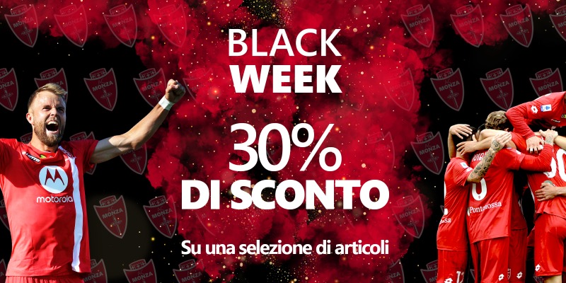 BLACK WEEK: SCONTI DEL 30% SULLO SHOP ONLINE