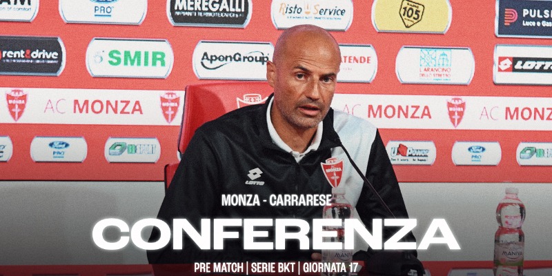 La conferenza di Mister Bianco prima di Monza-Carrarese