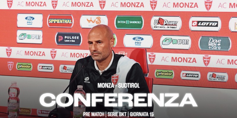 La conferenza di Mister Bianco prima di Monza-Sudtirol